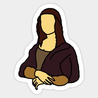 Mona Lisa Illustration Sticker
